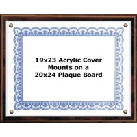 Certificate Plaque Kit Walnut Style - 20x24 Plaque for 19x23 document Certificate