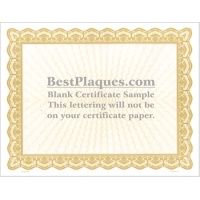 8.5 x 11 Certificate Paper - Gold 25 Sheets per Pack