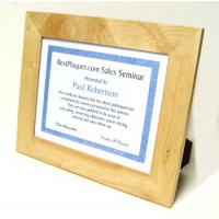 8.5 x 11 Certificate Frame Oak - Oak Quality Wood Frame Holds 8.5 x 11 Certificate
