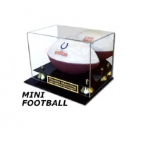 Mini Football Display Case with Black Acrylic Base