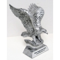 10" Silver Eagle Award - with Flag FREE ENGRAVING