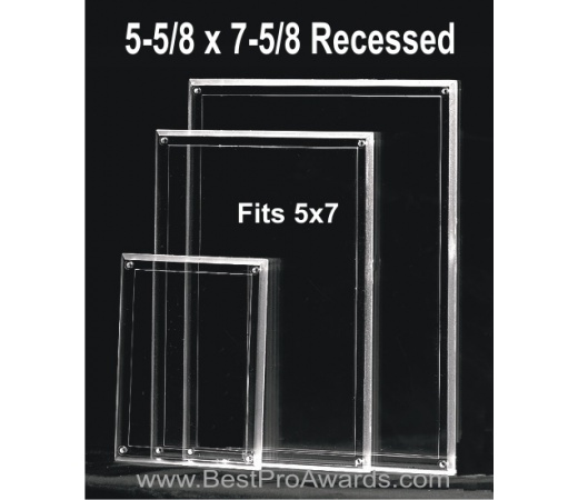 5 -5/8 x 7-5/8 Acrylic for 5x7 photos with recessed area M5XPH57