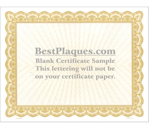 8.5 x 11 Certificate Paper - Gold 100 Sheets per Pack