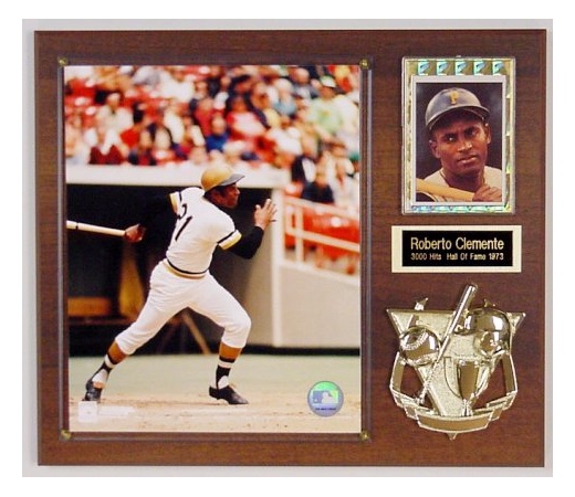 8X10 Photo Card & Emblem Deluxe Plaque Kit Walnut Style - 12X15 Plaque Fits an 8X10 Photo, Gold Border Snap Tite & Gold Sports Emblem, 2 Lines of Free Engraving