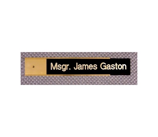 10" Metal Door or Wall Nameplate Gold Color - Includes Free Engraving
