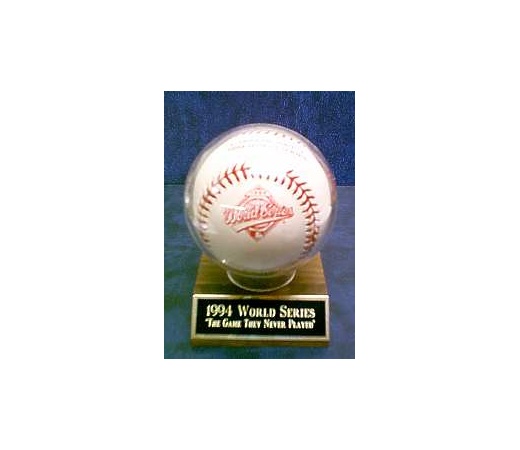 Single Baseball Walnut Style Display