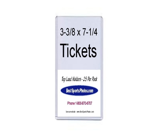3x7 Ticket Top Load Holder - Pack of 25