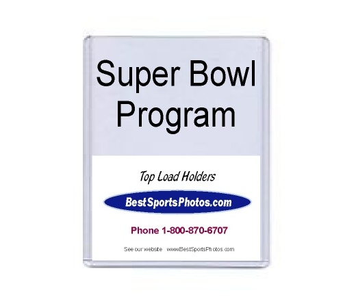 8 7/8 x 11.5 Super Bowl Program Top Load Holder - Pack of 10